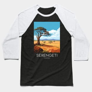 A Pop Art Travel Print of the Serengeti National Park - Tanzania Baseball T-Shirt